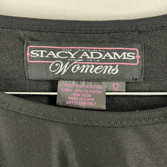Stacey Adams Long Sleeve Women’s Evening Dress Size 12 Black - Picture 4 of 10